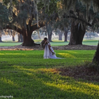 Young Love, First Kiss Under The Oaks at The Lodge at Sea Island